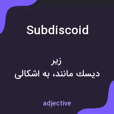 معنی subdiscoid به فارسی