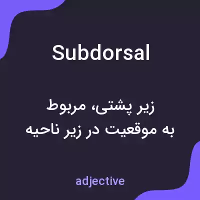 معنی subdorsal به فارسی معنی subdorsal به فارسی