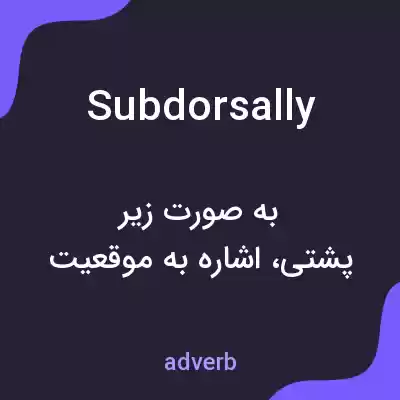 معنی subdorsally به فارسی معنی subdorsally به فارسی