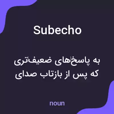 معنی subecho به فارسی