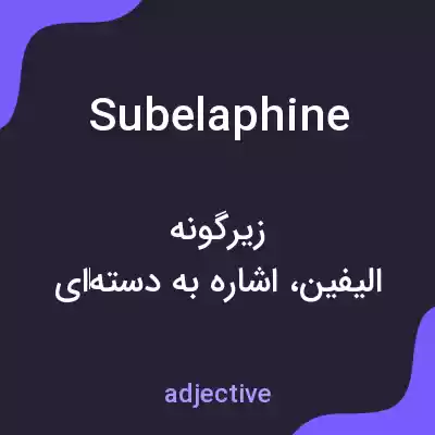 معنی subelaphine به فارسی معنی subelaphine به فارسی