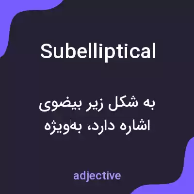 معنی subelliptical به فارسی معنی subelliptical به فارسی
