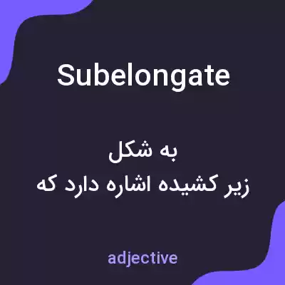 معنی subelongate به فارسی معنی subelongate به فارسی