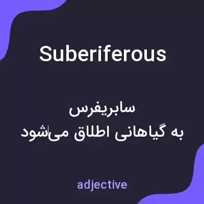 معنی suberiferous به فارسی معنی suberiferous به فارسی