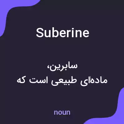 معنی suberine به فارسی معنی suberine به فارسی