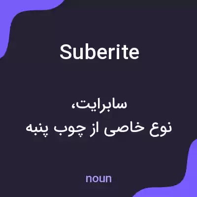 معنی suberite به فارسی معنی suberite به فارسی