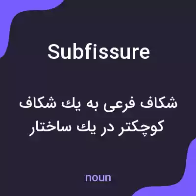 معنی subfissure به فارسی معنی subfissure به فارسی