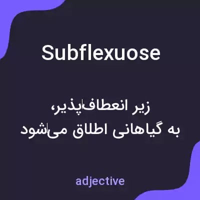 معنی subflexuose به فارسی معنی subflexuose به فارسی