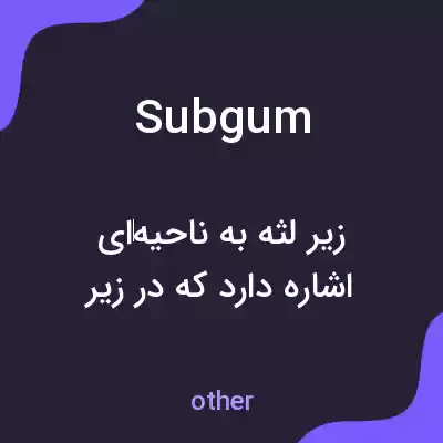 معنی subgum به فارسی