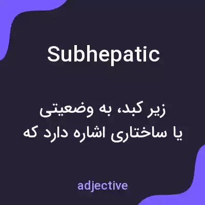 معنی subhepatic به فارسی معنی subhepatic به فارسی