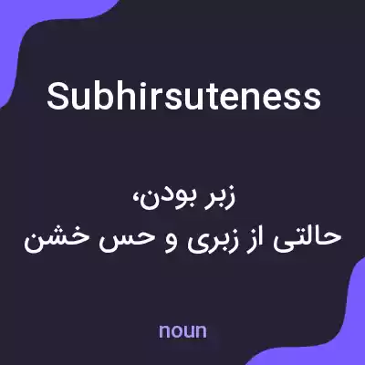 معنی subhirsuteness به فارسی معنی subhirsuteness به فارسی