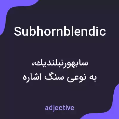 معنی subhornblendic به فارسی معنی subhornblendic به فارسی