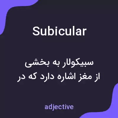 معنی subicular به فارسی معنی subicular به فارسی