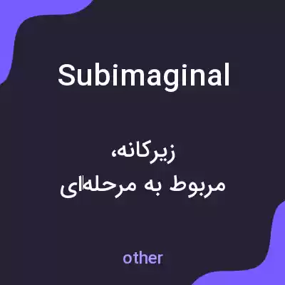 معنی subimaginal به فارسی