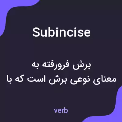 معنی subincise به فارسی معنی subincise به فارسی