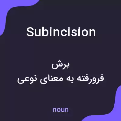 معنی subincision به فارسی معنی subincision به فارسی