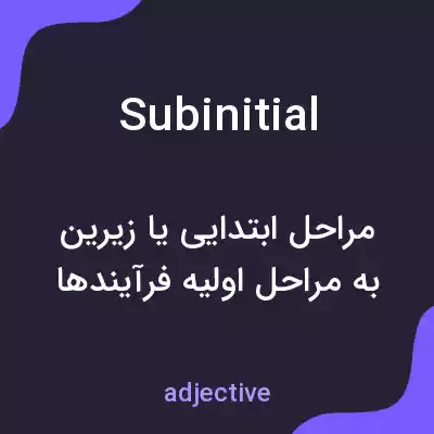 معنی subinitial به فارسی معنی subinitial به فارسی