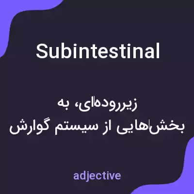 معنی subintestinal به فارسی معنی subintestinal به فارسی