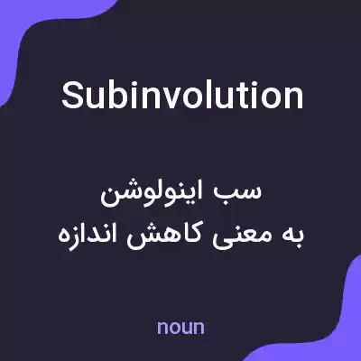 معنی subinvolution به فارسی معنی subinvolution به فارسی