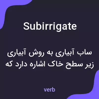 معنی subirrigate به فارسی معنی subirrigate به فارسی