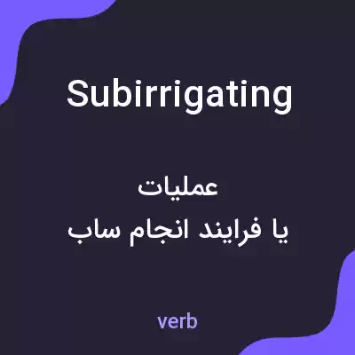 معنی subirrigating به فارسی معنی subirrigating به فارسی