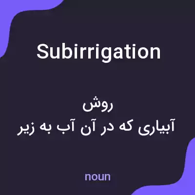 معنی subirrigation به فارسی معنی subirrigation به فارسی