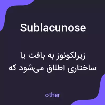 معنی sublacunose به فارسی معنی sublacunose به فارسی