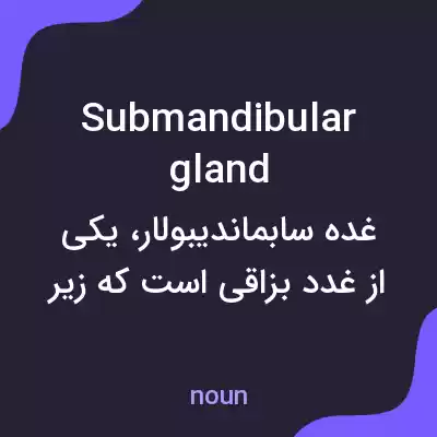 معنی submandibular gland به فارسی معنی submandibular gland به فارسی