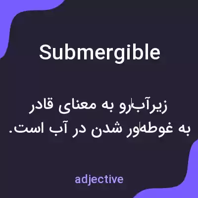 معنی submergible به فارسی معنی submergible به فارسی