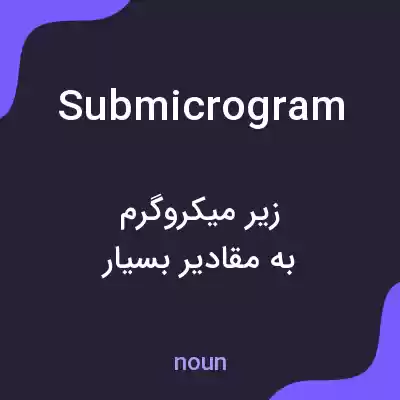 معنی submicrogram به فارسی