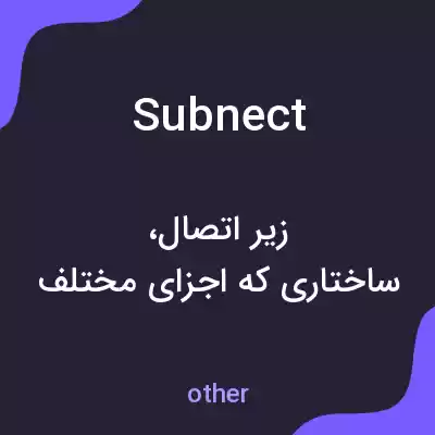 معنی subnect به فارسی معنی subnect به فارسی