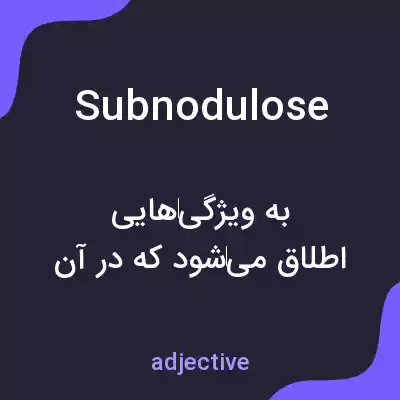 معنی subnodulose به فارسی معنی subnodulose به فارسی