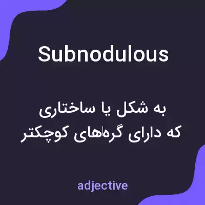 معنی subnodulous به فارسی معنی subnodulous به فارسی