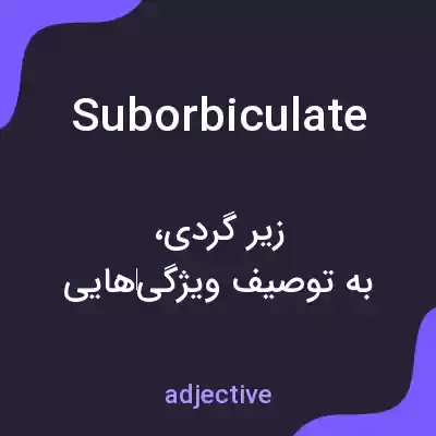 معنی suborbiculate به فارسی معنی suborbiculate به فارسی