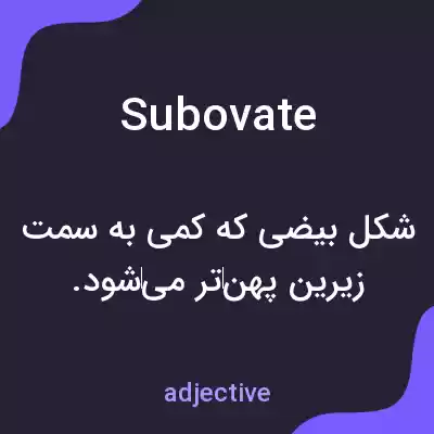 معنی subovate به فارسی