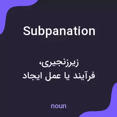 معنی subpanation به فارسی معنی subpanation به فارسی