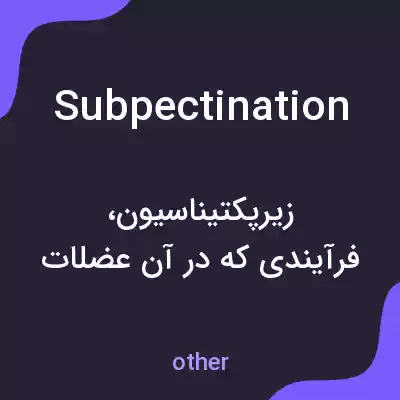 معنی subpectination به فارسی معنی subpectination به فارسی