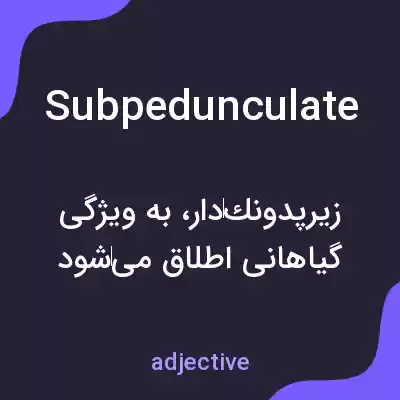 معنی subpedunculate به فارسی معنی subpedunculate به فارسی
