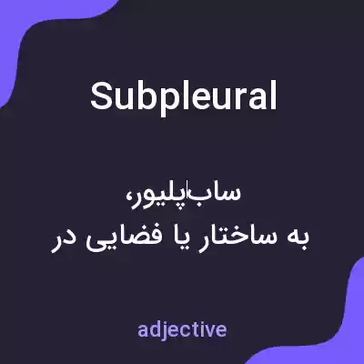 معنی subpleural به فارسی معنی subpleural به فارسی