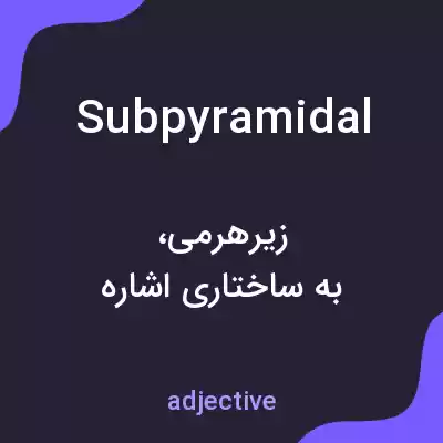 معنی subpyramidal به فارسی معنی subpyramidal به فارسی