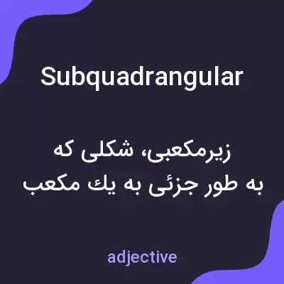 معنی subquadrangular به فارسی معنی subquadrangular به فارسی