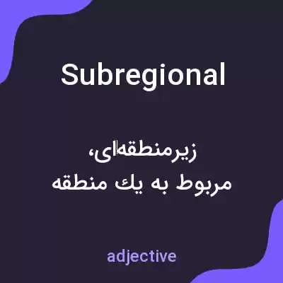 معنی subregional به فارسی