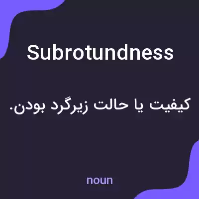 معنی subrotundness به فارسی معنی subrotundness به فارسی