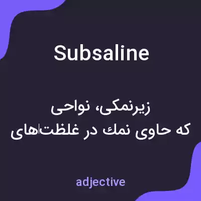 معنی subsaline به فارسی