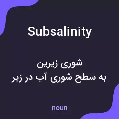 معنی subsalinity به فارسی