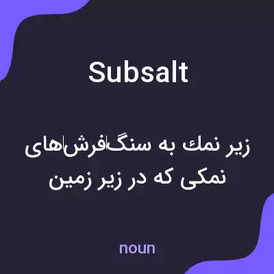 معنی subsalt به فارسی