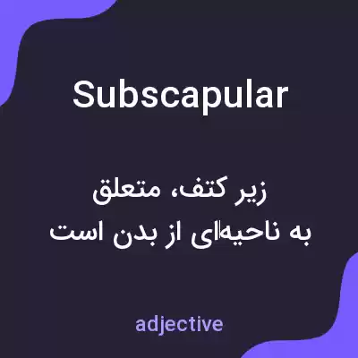 معنی subscapular به فارسی معنی subscapular به فارسی
