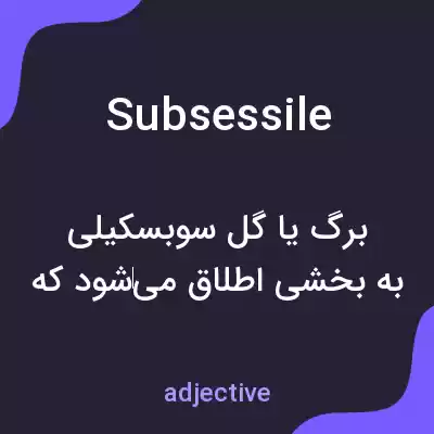 معنی subsessile به فارسی معنی subsessile به فارسی