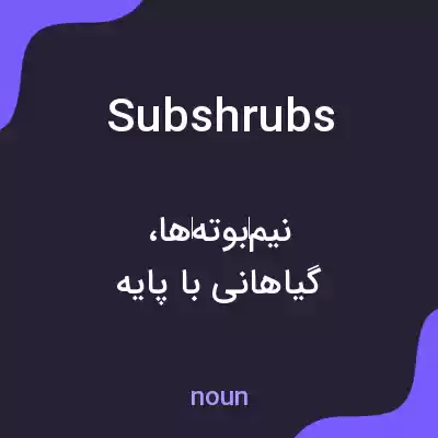 معنی subshrubs به فارسی معنی subshrubs به فارسی