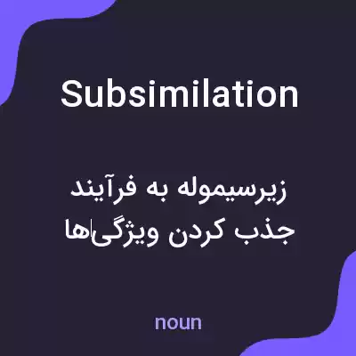 معنی subsimilation به فارسی معنی subsimilation به فارسی